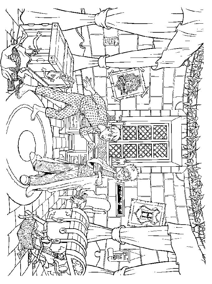 Plansa de colorat cu Harry Potter 53 153